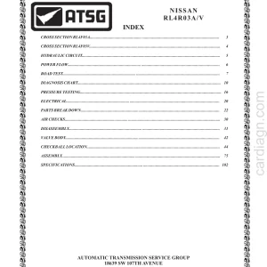 Nissan Rl4R03A 2005 Service Manual