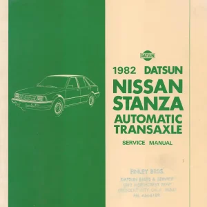 Nissan Stanza 1982 1982 Service Manual