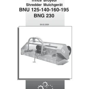 Nobili Bnu125 Bnu140 Bnu160 Bnu195 Bng230 Parts Manual