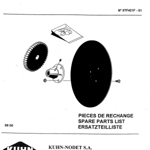 Nodet Tremie Frontale Parts Manual