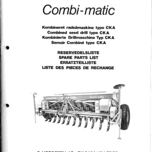 Nordsten Cka Combimatic Parts Manual