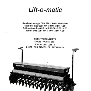 Nordsten Clb Mkll 300 350 400 Liftomatic Parts Manual