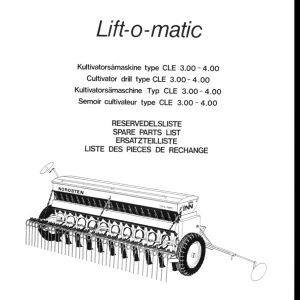 Nordsten Cle 300 400 Liftomatic Parts Manual