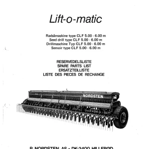 Nordsten Clf 500 600 Liftomatic Parts Manual