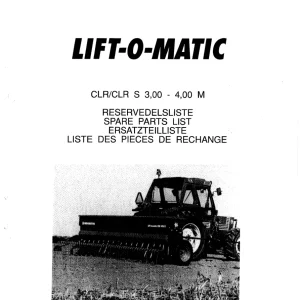 Nordsten Clr 300 400 Parts Manual