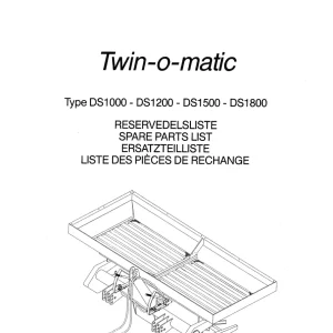 Nordsten Ds 1000 1200 1500 1800 Twinomatic Parts Manual