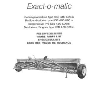 Nordsten Ksb 400 600 Exactomatic Parts Manual