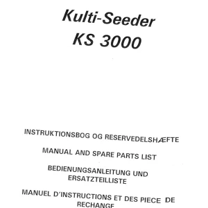 Nordsten Kulti Ks 3000 Parts Manual