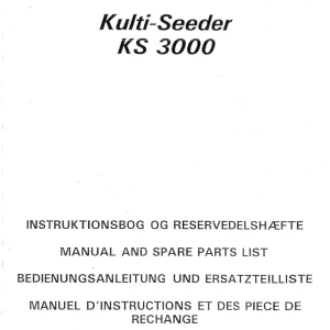 Nordsten Kulti Ks 3000M Parts Manual