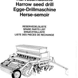 Nordsten Kultiseeder 61 Parts Manual