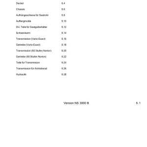 Nordsten Ns 3000 B Parts Manual