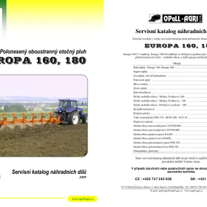 Opall Agri Europa 160 180 Parts Manual