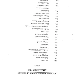 Oros 6236 6237 Parts Manual