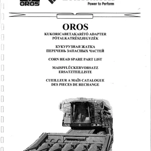 Oros 8249 8242 Nh Parts Manual