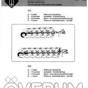 Overum Cvl Dvl 1993 Parts Manual