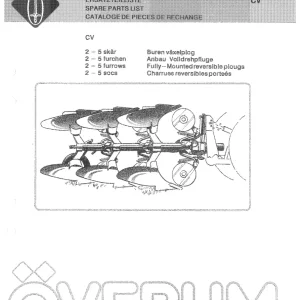 Overum 2 4 Cv 1994 Parts Manual