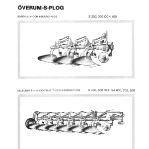 Overum S200 S300 Och400 1974 Parts Manual
