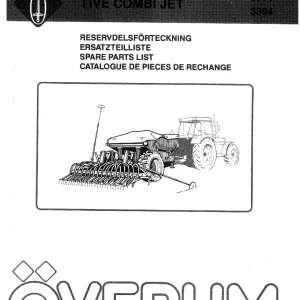 Overum Tive Combijet 3303 3304 1989 Parts Manual