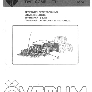 Overum Tive Combijet 3303 3304 1993 Parts Manual