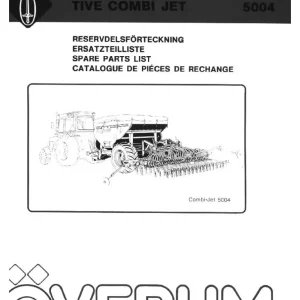 Overum Tive Combijet 5004 1985 Parts Manual