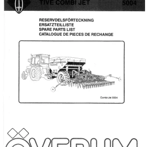 Overum Tive Combijet 5004 1990 Parts Manual