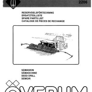 Overum Tive Sajet 2206 1997 Parts Manual