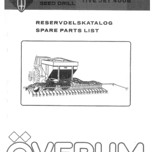 Overum Tivejet 4006 1984 Parts Manual