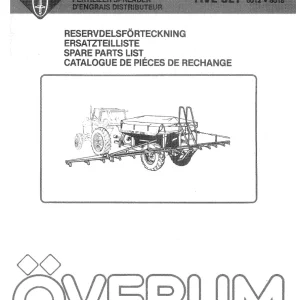 Overum Tivejet 4012 4018 6012 6018 Parts Manual