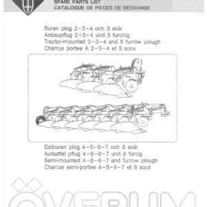 Overum 2 3 4 5 Bt Ct 19844 Parts Manual