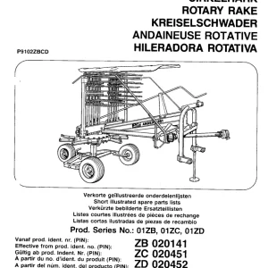 PZ Zweegers Andex 301 341 381 Parts Manual