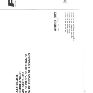 PZ Zweegers Andex 302 Parts Manual