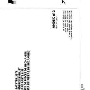 PZ Zweegers Andex 612 Parts Manual