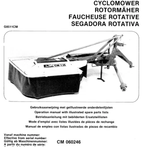 PZ Zweegers Cm135 Parts Manual