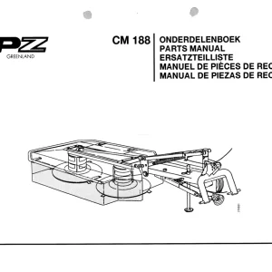 PZ Zweegers Cm188 Parts Manual