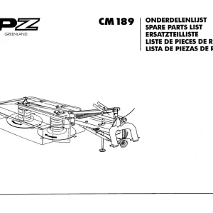 PZ Zweegers Cm189 Parts Manual