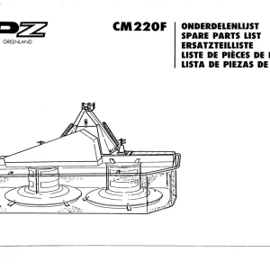 PZ Zweegers Cm220 Parts Manual
