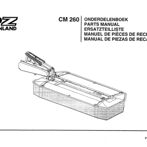 PZ Zweegers Cm260 Parts Manual