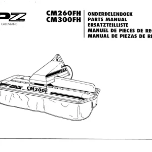 PZ Zweegers Cm260Fh Cm300Fh Parts Manual