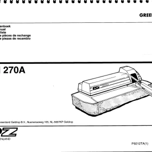 PZ Zweegers Cm270A Parts Manual