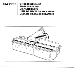 PZ Zweegers Cm290 Parts Manual