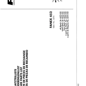 PZ Zweegers Fanex 452 Parts Manual