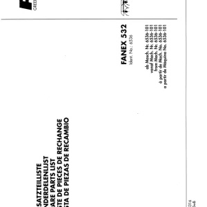 PZ Zweegers Fanex 532 Parts Manual