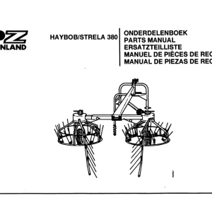PZ Zweegers Haybob Strela 380 Parts Manual