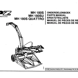 PZ Zweegers Mh180 Parts Manual