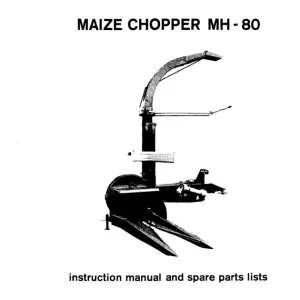 PZ Zweegers Mh80 Parts Manual