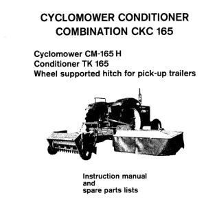 PZ Zweegers Tk165 Parts Manual