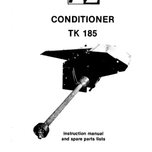 PZ Zweegers Tk185 Parts Manual