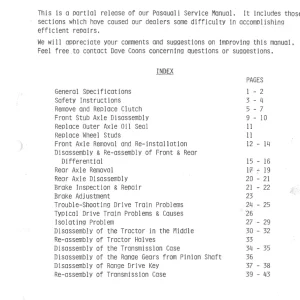 Pasquali Articulated Service Manual