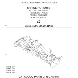 Pegoraro D2500 3000 3500 4000 1997 Parts Manual