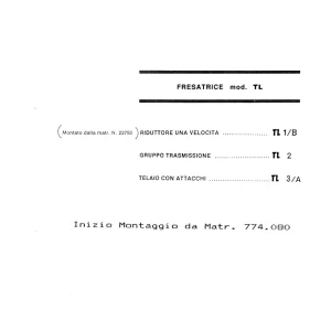 Pegoraro Tl 1985 Parts Manual